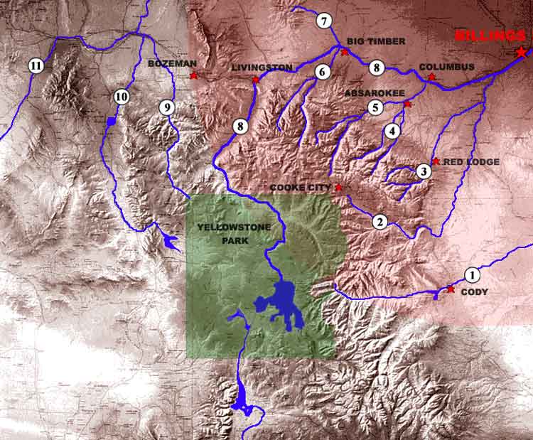 Regional Map
Click on the River Numbers for Info